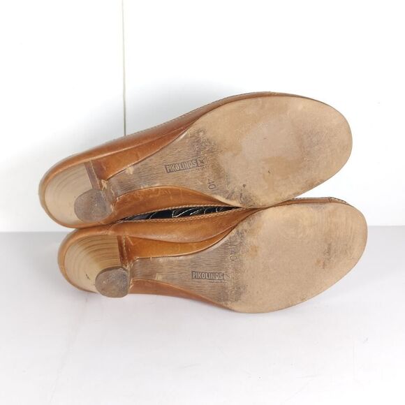 Pikolinos Women's Java EU40 US9-9,5 Black Cutouts Back Zip Caged Sandals Shoes - Picture 10 of 16